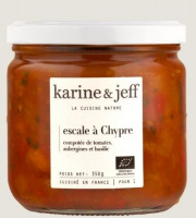 Karine & Jeff - Compotée de tomates, aubergines et basilic - Escale à Chypre 350g