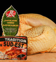 Le Goût du Boeuf - Chapon Fermier Label Rouge Origine Ardèche Environ 3kg