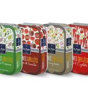 La Perle des Dieux - Assortiment de sardines grillées - panaché de 4 boîtes