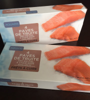 AQUADIS NATURELLEMENT - [surgelé] 4 Pavés De Truite À Chair Rose Avec Peau Et Sans Arêtes 100/140gr