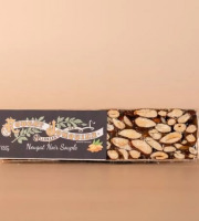 Maison Jonquier - Nougat noir souple - 100g - 60% d'amandes - Artisanal
