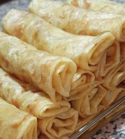 Graines Précieuses - Msemmens: crèpes à la semouline fourrées au miel et au beurre clarifiée
