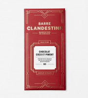 Barre Clandestine - Tablette de chocolat, coco et piment - bean to bar