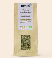 Omie - Tisane concentration bio - Romarin, thym et menthe poivrée - plantes 100% françaises - 45 g