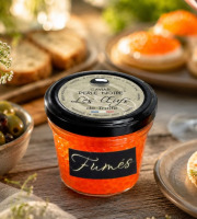 Caviar Perle Noire - Oeufs de truite fumés - 180 gr