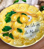 PASTA PIEMONTE - Assiette Fait Main "Citron de Menton" - diamètre 20 cm