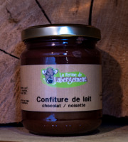 La Ferme de Labergement - Confiture de lait chocolat/noisette 200 g - carton de 12 pots