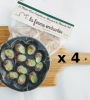 La Ferme Enchantée - Lot de 4 Assiettes De 12 Escargots PETIT GRIS Au Beurre À La Fleur De Sel