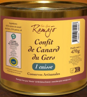 Maison Ramajo - Confit de canard IGP Gers 1 cuisse 470g