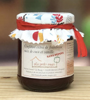 Les Perles Rouges - Confiture Extra De Framboise Noix De Coco À La Vanille Bourbon