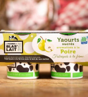 La Ferme de Blas'Lait - Yaourts Sucrés aromatisés à la Poire x4