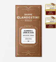 Barre Clandestine - Tablette de chocolat noir et crème de cajou (vegan) - bean to bar