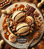 Les Garçons Glaciers - Crème Glacée BIO Cacahuète caramel chocolat 365ml