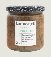 Karine & Jeff - Salade de lentilles et betterave / vinaigrette aux herbes
