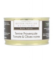 Maison PAPILLON - Artisan depuis 1955 - Terrine Provençale Tomate et Olives Noires 130g