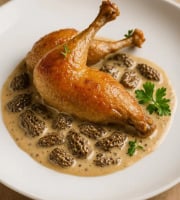 Des Poules et des Vignes à Bourgueil - Cuisses de pintade aux morilles