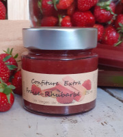 Les Vergers de la Vautée - Confiture Extra Fraise-Rhubarbe