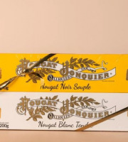 Maison Jonquier - Coffret Nougat de Noël - 300g - Blanc Tendre et Noir Souple