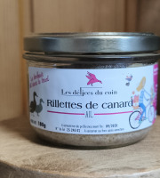 Les Délices du Coin - Rillettes de canard ail 180g
