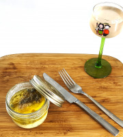 Traiteur Gourmet d'Alsace - Truite à la moutarde, oignons et capres au Vin Blanc 160Gr