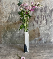 Atelier Eva Dejeanty - Soliflore en porcelaine Minéral Black & White