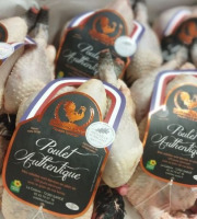 Les Volailles Loyer - Poulets Fermiers Authentiques par 6 (colis de 10 kgs) PAC - Entre 1,6 kgs et 1,8 kgs