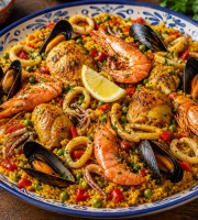 Le Paradis d'Escargot - Paella maison généreuse fruits de mer & poulet - Essonne (91)