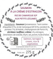 Les Bocaux du Bistrot - Saumon à la crème d'estragon, riz de Camargue et petits légumes