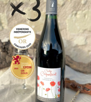 Domaine de la Chopinière du Roy - Lot de 3 Bouteilles de vin rouge Saint Nicolas de Bourgueil cuvée Coquelicot 2023 - 3 x 75 cl
