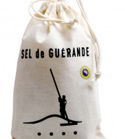 Artisans du Sel - Sel fin de Guérande Artisanal 500g – Sac en Coton Imprimé & Réutilisable | Artisans du Sel