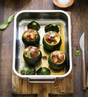 Ferme Sinsac - Courgettes rondes farcies aux légumes du jour pour 2 de 800 grs
