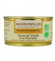 Maison PAPILLON - Artisan depuis 1955 - Terrine BIO Volaille à la Moutarde 130g