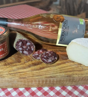 Charcuterie Mannei - Apéro au Porc Noir Corse, Patrimonio Blanc et Fromage de Chèvre au lait cru -Sans Nitrite-