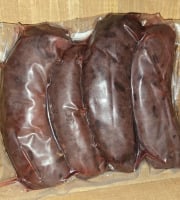 Le Pré de la Rivière - [Précommande] 4 Boudin Bio de Porc Blanc de l'ouest - 480g env