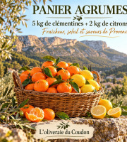 L'OLIVERAIE DU COUDON - PANIER AGRUMES – 5 KG DE CLÉMENTINES ET 2 KG DE CITRONS
