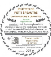 Les Bocaux du Bistrot - Petit épeautre « façon risotto », aux champignons & carottes