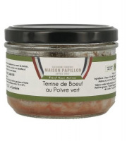 Maison PAPILLON - Artisan depuis 1955 - Terrine de Bœuf Aubrac au Poivre Vert 160g