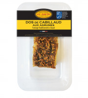 Etablissements JC David - Dos de Cabillaud MSC fumé à chaud aux agrumes - 150g