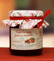 Les Perles Rouges - Confiture Extra de Fraise et Rhubarbe