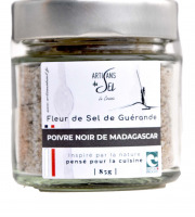 Artisans du Sel - Fleur de Sel de Guérande au Poivre Noir de Madagascar Bio – Verrine 85g | Artisans du Sel