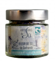Artisans du Sel - Fleur de Sel de Guérande aux Pétales de Bleuet & Citron Bio – Verrine 85g | Artisans du Sel