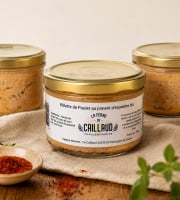 La ferme du Caillaud - Colis de 6 rillettes de poulet BIO au piment d’Espelette – 6 × 190 g