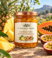 L'OLIVERAIE DU COUDON - CONFITURE EXTRA DE FRUITS TROPICAUX 370 gr