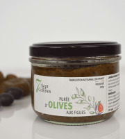Sept Collines - Tartinable apéritif - Purée d'Olives aux Figues 200 g