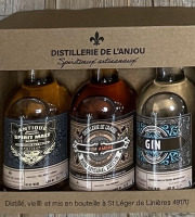 Distillerie de l'Anjou - Coffret de dégustation 3 bouteilles 20cl - Spirit malt + Rhum + Gin -Produit en Anjou