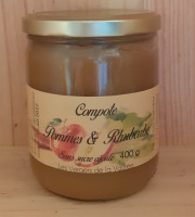 Les Vergers de la Vautée - Compote Pomme-Rhubarbe