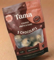 Tama - Cookies surgelés Prêts à cuire 2 chocolats 16 pièces (2 sachets de 8)