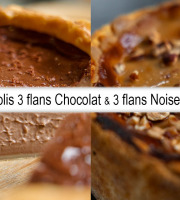 Maison Savary - Colis de 3 flans noisette ( 900 g ) & 3 flans Cacao  ( 900 g )