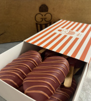 Les Garçons Glaciers - Lot de 8 eskimauves Chocolat Framboise BIO