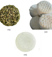 La Ferme du Val Vermand - Fromage de chèvre x50 : frais 25, affinés10, Ail et fines herbes 15